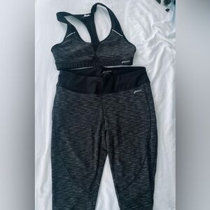 Asics Charcoal and Black Activewear Set